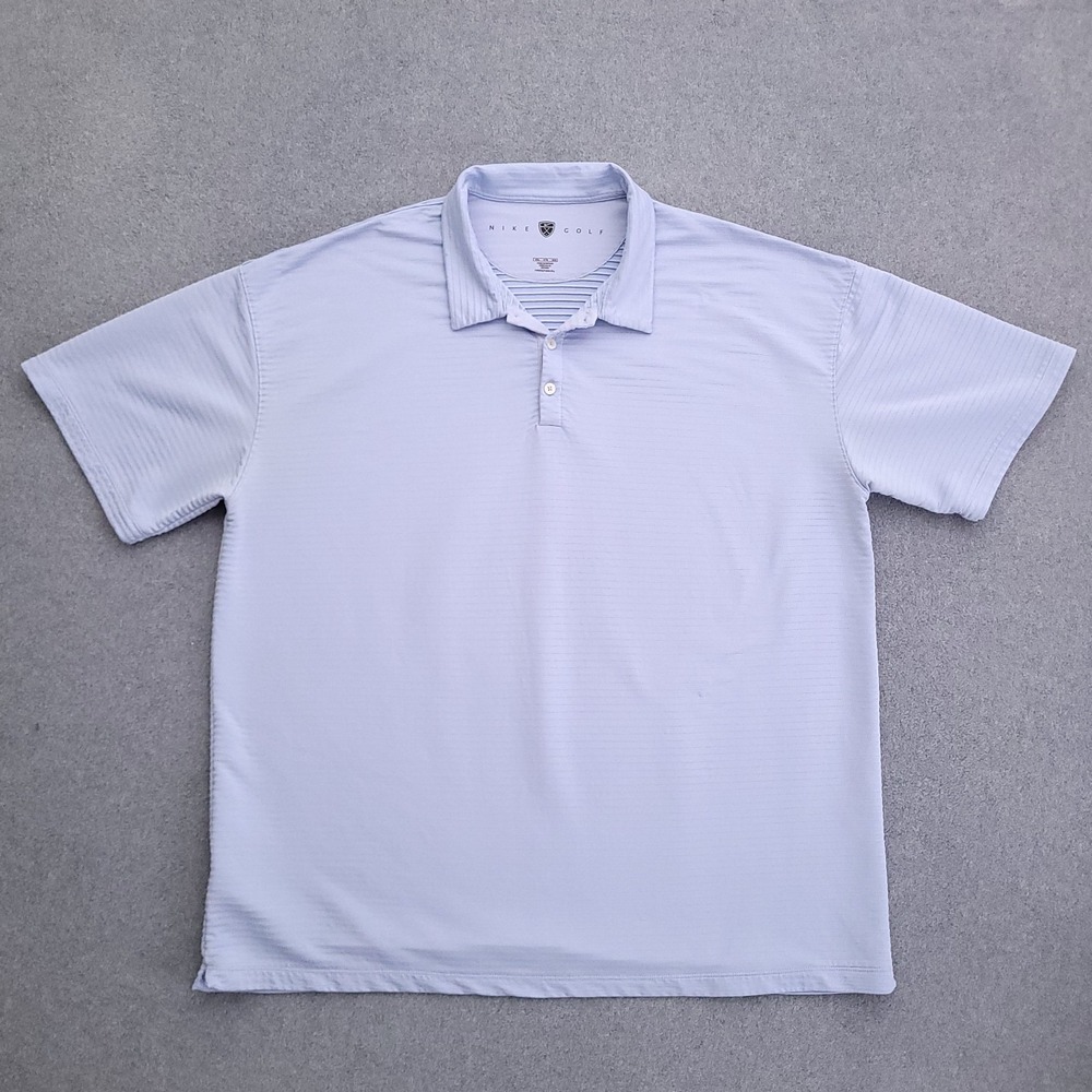 Nike Golf Polo Shirt Mens 4XL Sphere Dry Light Blue Performance Stretch